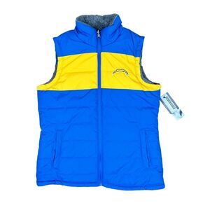 NFL Team Apparel Reversible Puffer Vest - Los Angeles Chargers - Size XS